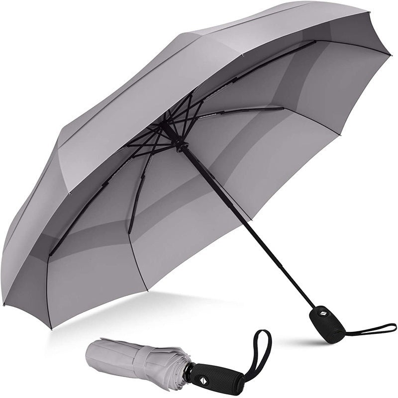 Breathable Double-layer Automatic Folding Travel Wind Shielding Umbrella