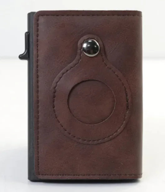 Slim RFID Wallet – Leather Anti-Theft Card Holder for AirTag