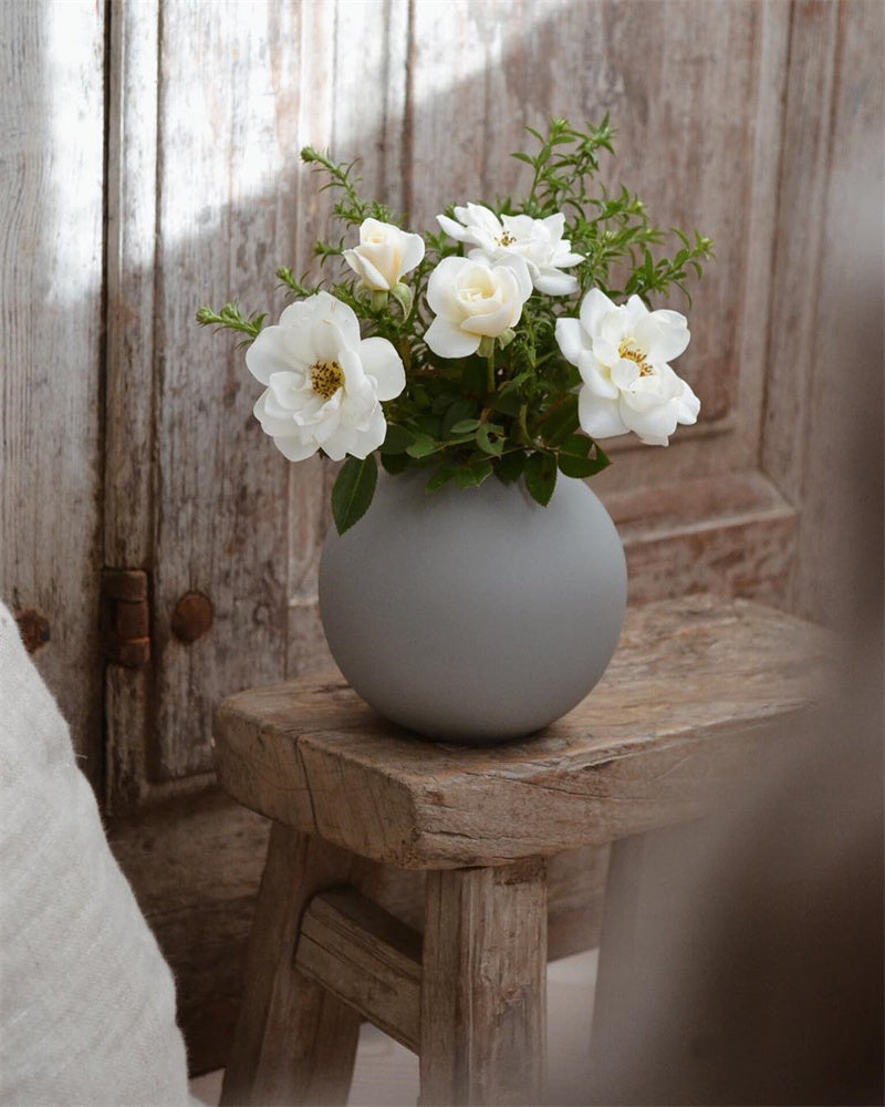 Light Luxury Round Ceramic Living Room Tabletop Vase Decoration Ornaments