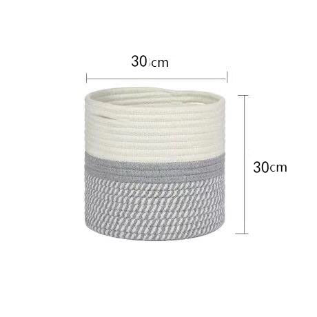 Woven Cotton Rope Flower Basket, Flower Basin Surface And Indoor Flower Basket