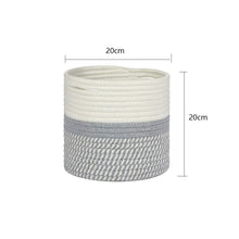 Woven Cotton Rope Flower Basket, Flower Basin Surface And Indoor Flower Basket