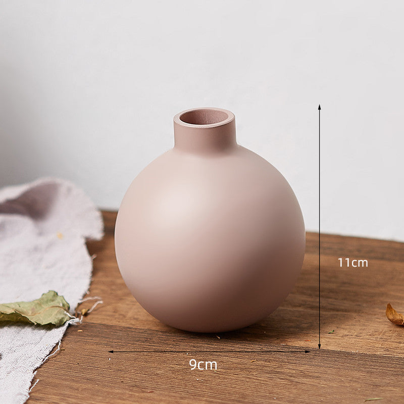 Retro Glass Vase, Creative Dry Flower Decoration, Living Room, Bedroom, Simple Desktop Flower Arrangement