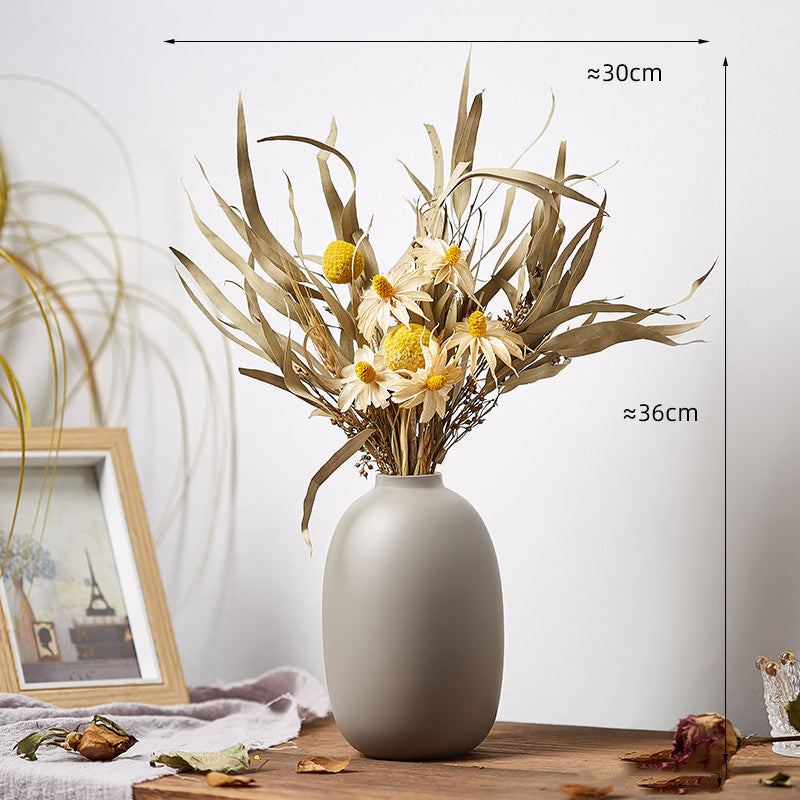 Retro Glass Vase, Creative Dry Flower Decoration, Living Room, Bedroom, Simple Desktop Flower Arrangement