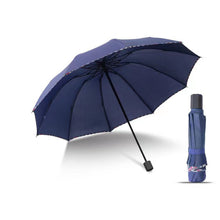 Parasol totalmente automático plegable en tres posiciones