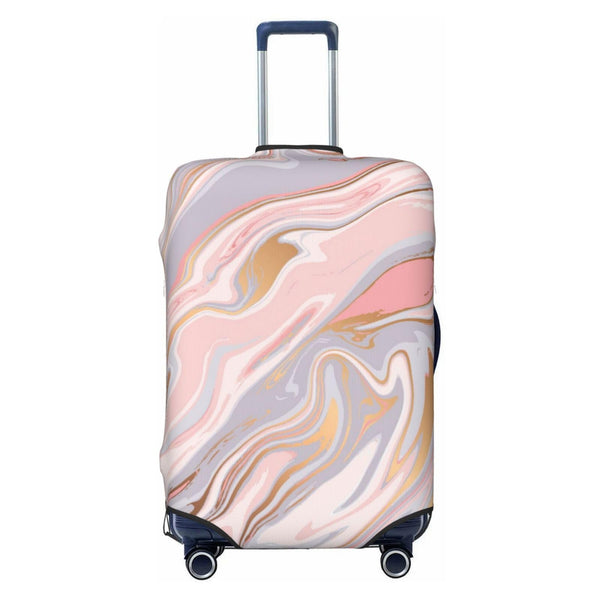 Lukbfall Liquid Marble Texture Luggage Suitcase Covers Elastic Washable