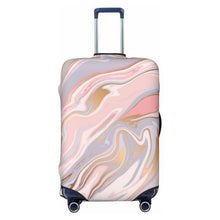 Lukbfall Liquid Marble Texture Luggage Suitcase Covers Elastic Washable