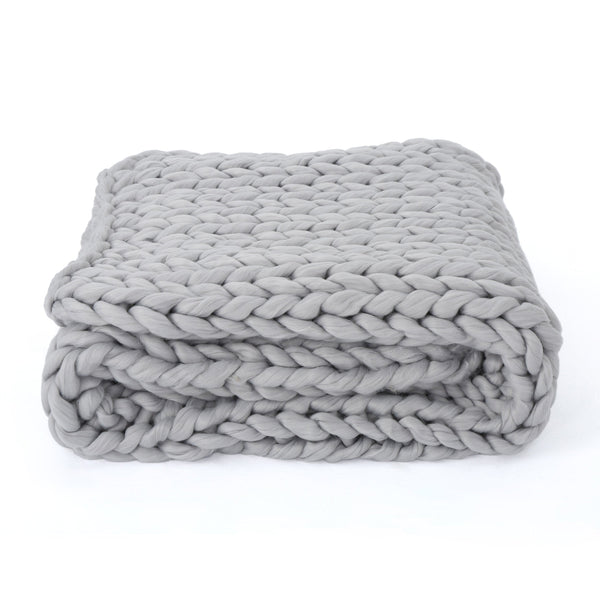 Silver Serenity Acrylic Blanket
