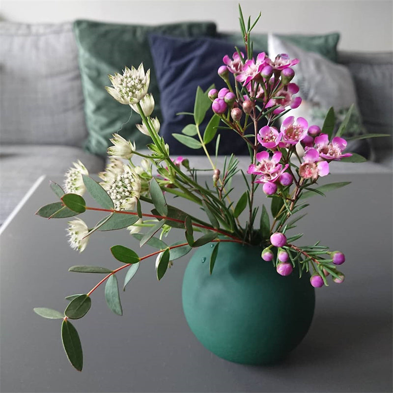 Light Luxury Round Ceramic Living Room Tabletop Vase Decoration Ornaments