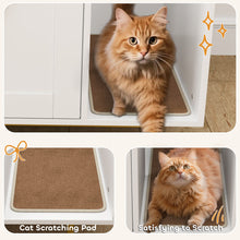 Caja de arena para gatos con mesa auxiliar y rascador