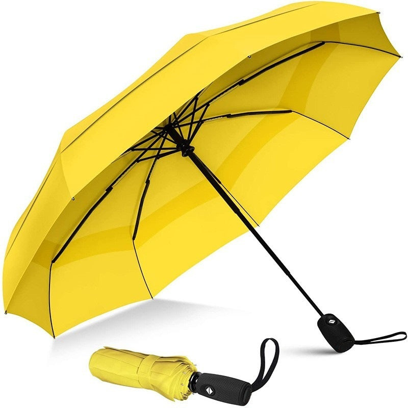 Breathable Double-layer Automatic Folding Travel Wind Shielding Umbrella