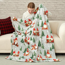 Plaid Gnome Plush Throw blanket