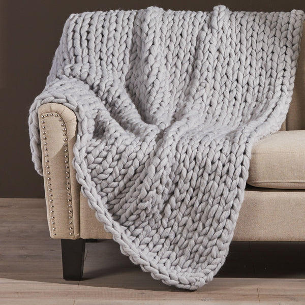 Silver Serenity Acrylic Blanket