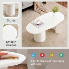 Mesa de centro de madera blanca pintada con forma de nube abstracta, mesa de centro blanca irregular, mesa auxiliar de té, mesa de centro moderna, para sala de estar, fácil de montar.