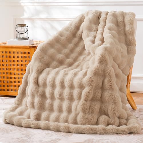 Elysian Faux Rabbit Fur Throw blanket
