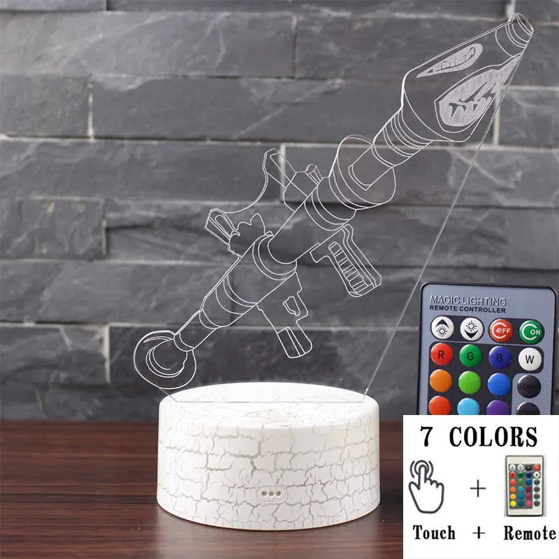 3D LED Touch Control Colorful Night Light Lamp