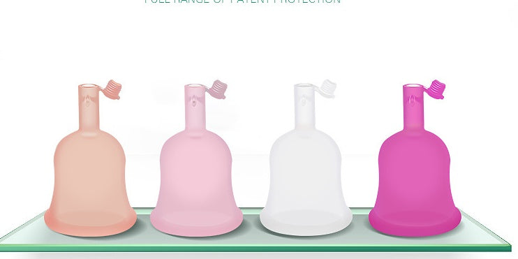Dischargeable menstrual cup