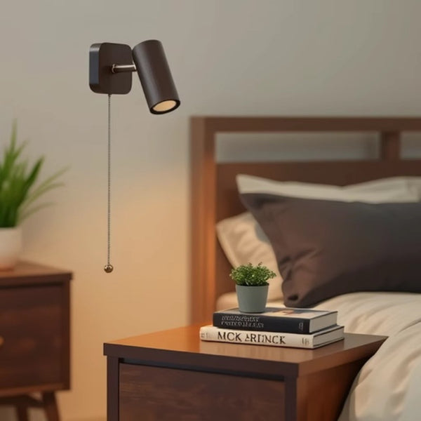 Retro Japanese Style Walnut Wall Lamp Bed & Breakfast Simple