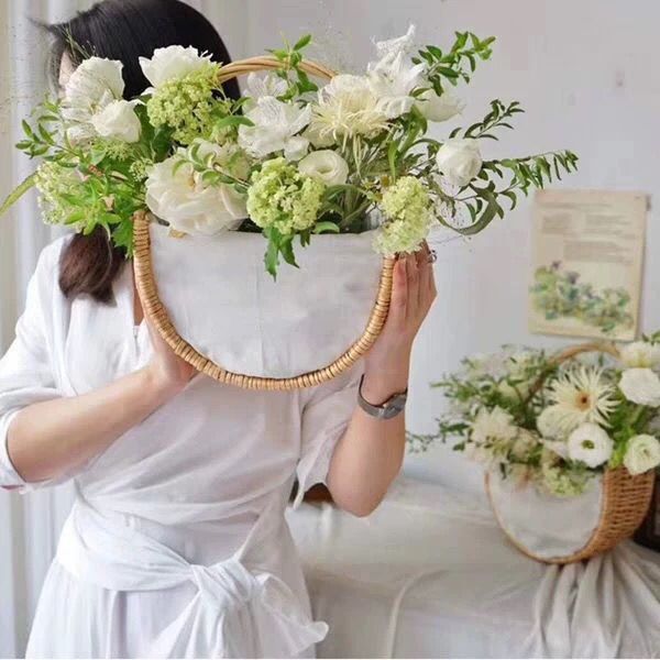 Indoor European Portable Flower Basket