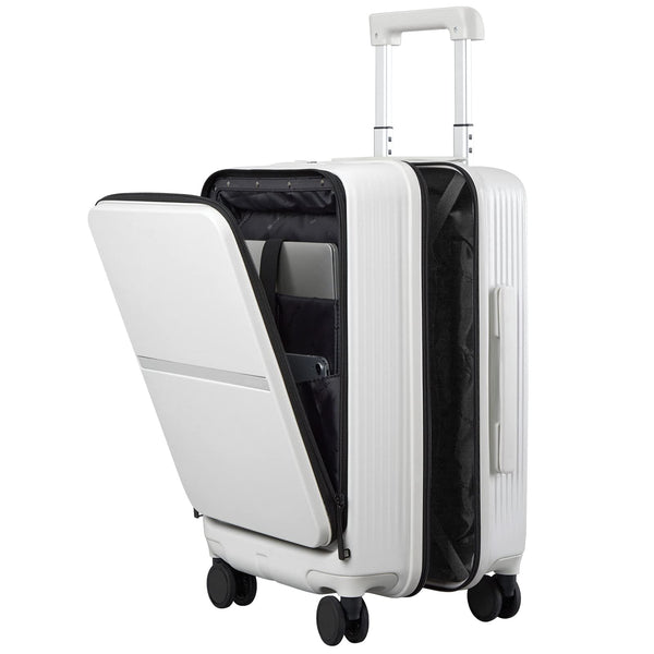 Hanke 20 Inch Carry On Luggage Airline Approved Hard Shell Suitcases with Wheels & Front Pocket TSA Luggage Lightweight