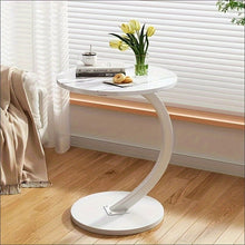 Mesa de centro redonda pequeña para sala de estar, sofá, mesa auxiliar, mesita de noche para dormitorio, mesita de noche, mesa pequeña, mesa de centro móvil