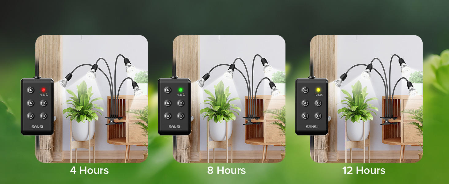 LED Grow Lights For Indoor PlantsTime Set 600W Full Spectrum Gooseneck Clip Plant Grow Light Plant Light With Timer