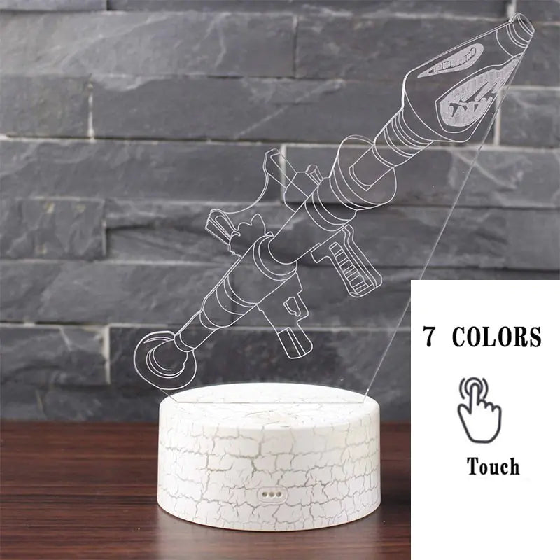 3D LED Touch Control Colorful Night Light Lamp