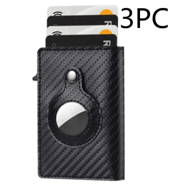 Slim RFID Wallet – Leather Anti-Theft Card Holder for AirTag