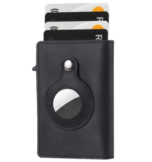 Slim RFID Wallet – Leather Anti-Theft Card Holder for AirTag