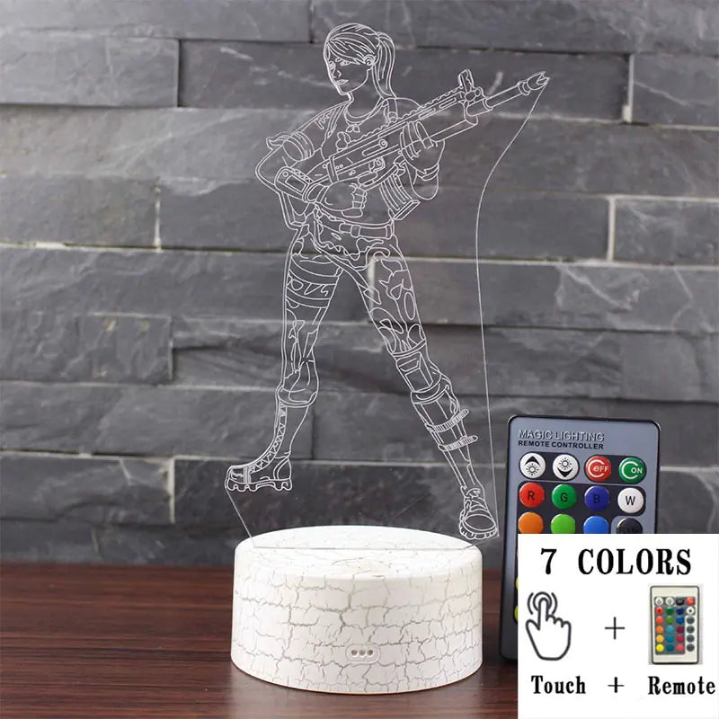 3D LED Touch Control Colorful Night Light Lamp