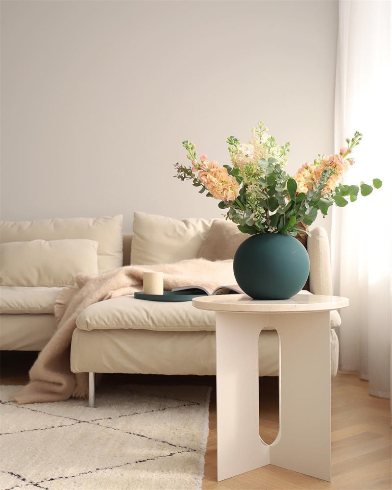 Light Luxury Round Ceramic Living Room Tabletop Vase Decoration Ornaments