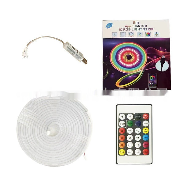 Tira de luz LED de neón de bajo voltaje, flexible y con colores mágicos.