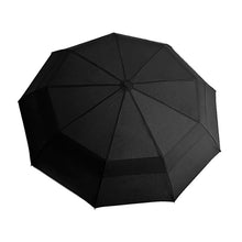 Paraguas de viaje plegable automático de doble capa transpirable y resistente al viento