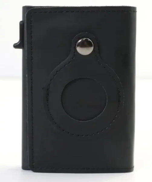 Slim RFID Wallet – Leather Anti-Theft Card Holder for AirTag