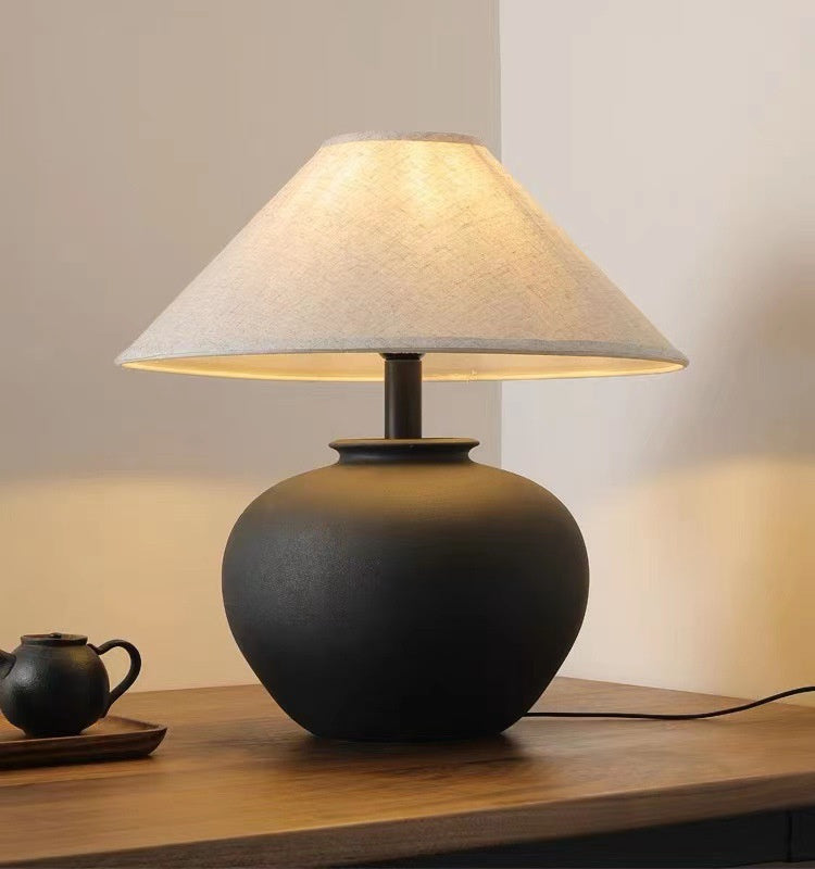 Chinese Style Decoration Japanese Style Pottery Pot Living Room Table Lamp