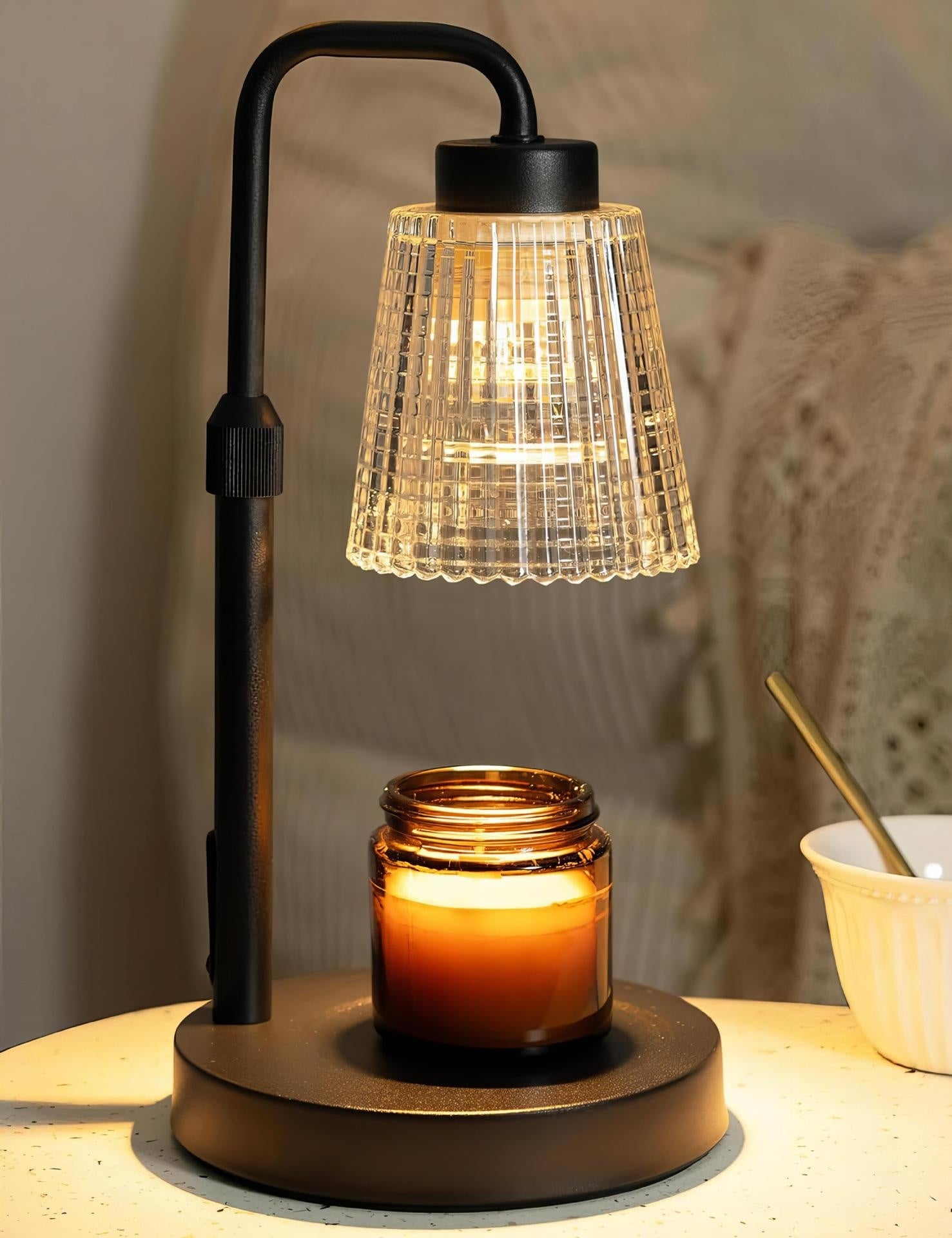 New Adjustable Wax Glass Incense Burner Table Lamp