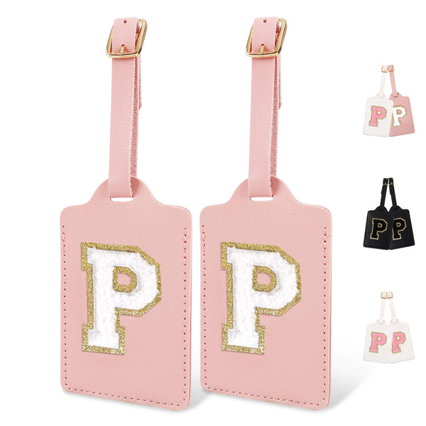 2PCS Initial Letter Luggage Tags for Suitcases Personalized Letter