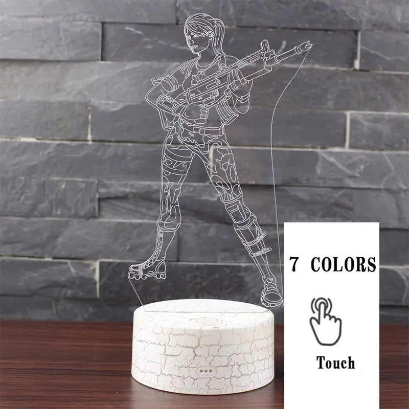 3D LED Touch Control Colorful Night Light Lamp