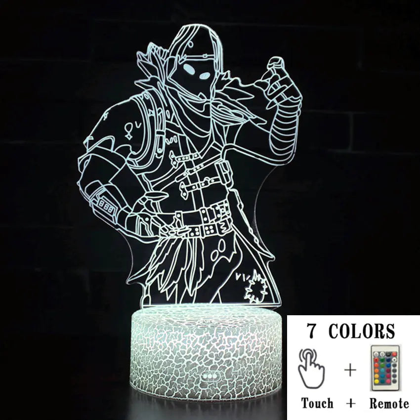 3D LED Touch Control Colorful Night Light Lamp