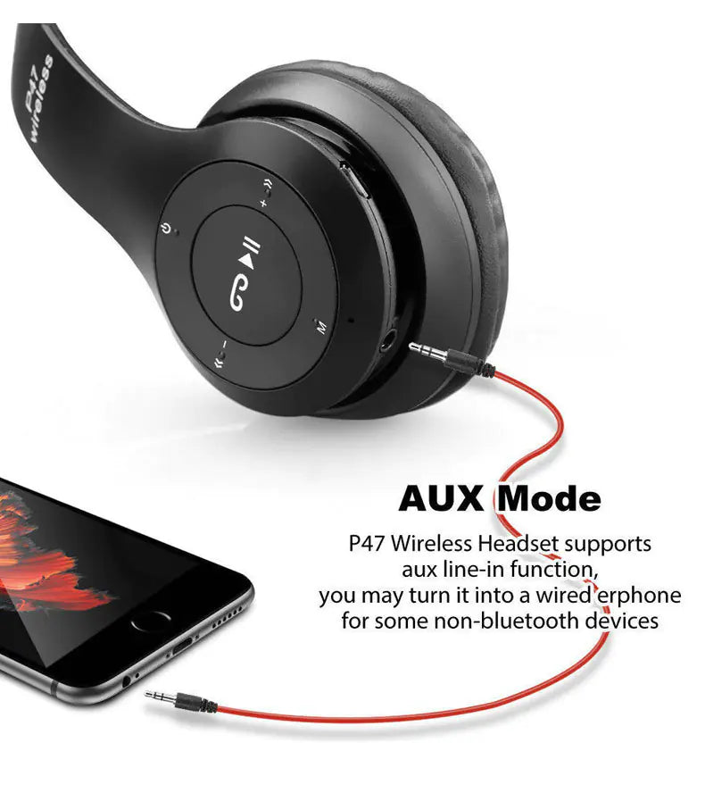 P47 Wireless Bluetooth Headphones for Gaming and Calls