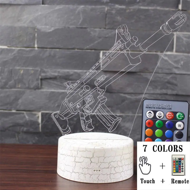 3D LED Touch Control Colorful Night Light Lamp