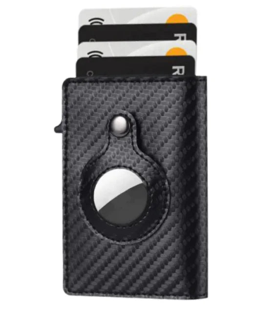 Slim RFID Wallet – Leather Anti-Theft Card Holder for AirTag